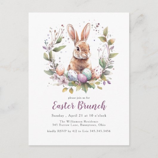 Activiteiten in de omgeving van Spring Bunny Easte Feestdagenkaart (Voorkant)