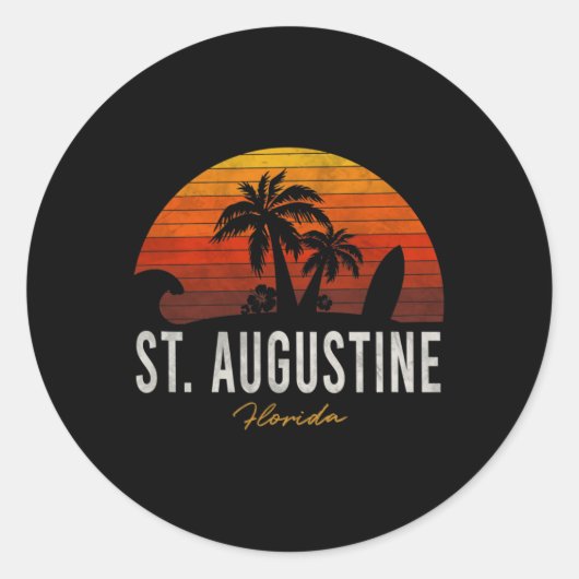 Activiteiten in de omgeving van St. Augustine Beac Ronde Sticker (Voorkant)