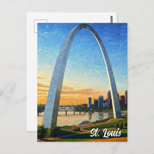 Activiteiten in de omgeving van St Louis Gateway A Briefkaart (Voorkant / Achterkant)
