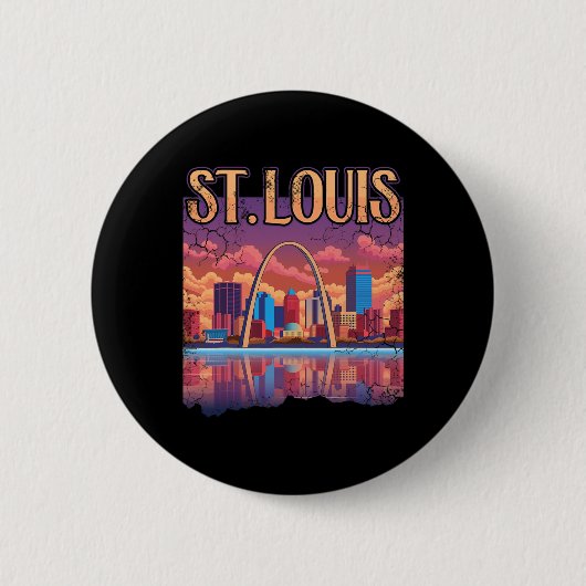 Activiteiten in de omgeving van St Louis Gateway A Ronde Button 5,7 Cm (Voorkant)