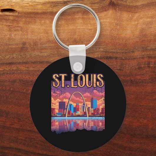 Activiteiten in de omgeving van St Louis Gateway A Sleutelhanger (Voorkant)