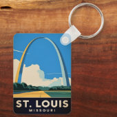 Activiteiten in de omgeving van St Louis Missouri  Sleutelhanger (Achterkant)