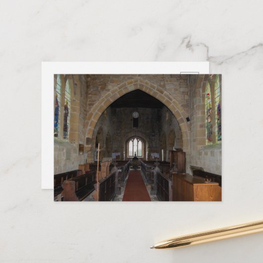 Activiteiten in de omgeving van St. Mary's Church, Briefkaart (Voorkant / Achterkant in situ)