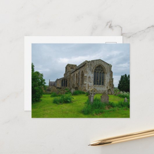 Activiteiten in de omgeving van St. Mary's Church, Briefkaart (Voorkant / Achterkant in situ)