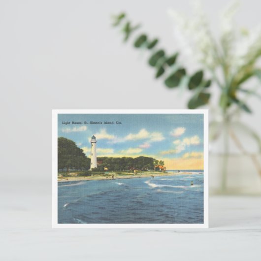 Activiteiten in de omgeving van St. Simon's Island Briefkaart (Staand voorkant)