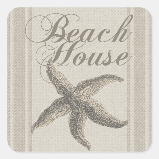 Activiteiten in de omgeving van Starfish Beach Hou Vierkante Sticker (Voorkant)