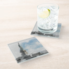 Activiteiten in de omgeving van Statue of Liberty  Glazen Onderzetter