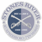 Activiteiten in de omgeving van Stones River (B&G) Sticker (Voorkant)