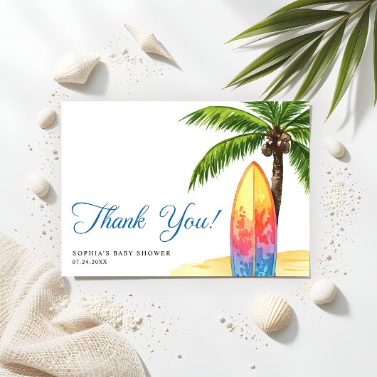 Activiteiten in de omgeving van Summer Beach Baby Bedankkaart