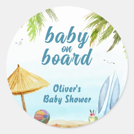 Activiteiten in de omgeving van Summer Beach Ocean Ronde Sticker (Voorkant)
