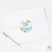 Activiteiten in de omgeving van Summer Beach Ocean Ronde Sticker (Envelop)