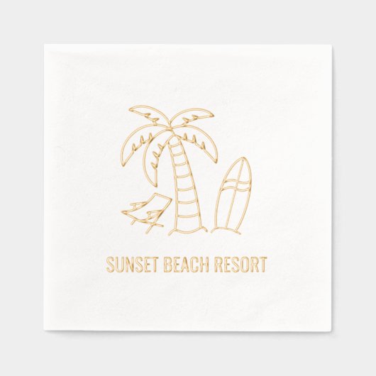 Activiteiten in de omgeving van Summer Beach Palm Folie Servetten (Voorkant)