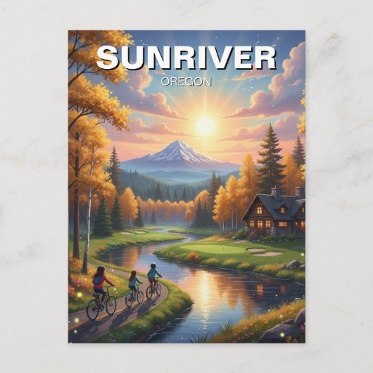 Activiteiten in de omgeving van Sunriver Oregon Tr Briefkaart (Voorkant)