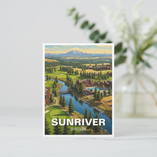 Activiteiten in de omgeving van Sunriver Oregon Tr Briefkaart (Staand voorkant)