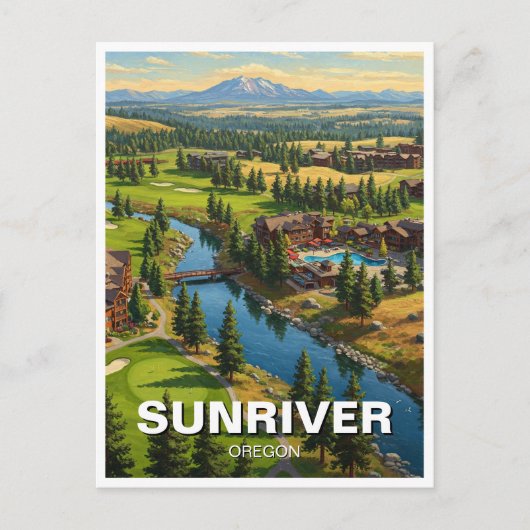 Activiteiten in de omgeving van Sunriver Oregon Tr Briefkaart (Voorkant)