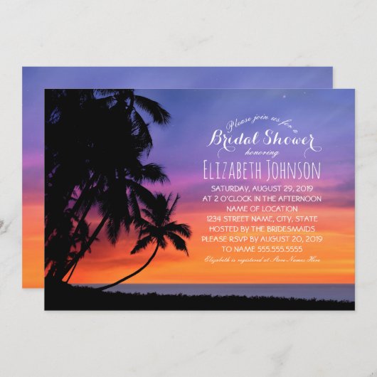 Activiteiten in de omgeving van Sunset Palm Tree B Kaart (Voorkant / Achterkant)