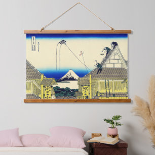 Activiteiten in de omgeving van Suruga Hokusai Uki Hangend Wandkleed