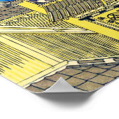 Activiteiten in de omgeving van Suruga Hokusai Uki Poster (Hoek)