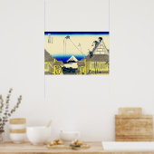 Activiteiten in de omgeving van Suruga Hokusai Uki Poster (Keuken)