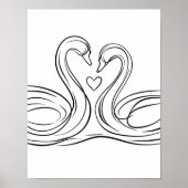 Activiteiten in de omgeving van Swans in Love Line Poster (Voorkant)