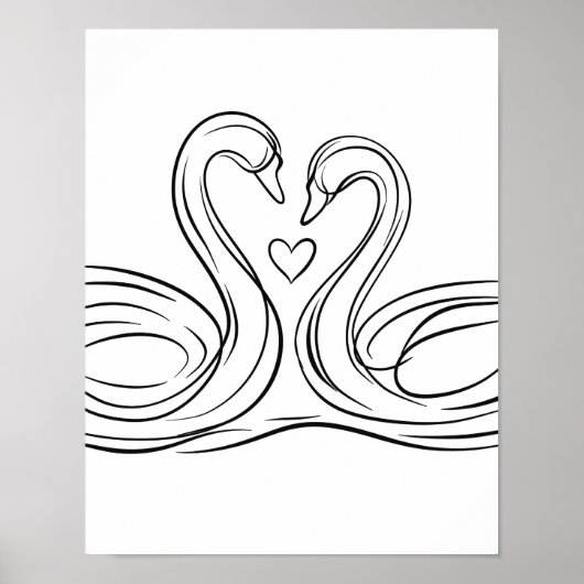 Activiteiten in de omgeving van Swans in Love Line Poster (Voorkant)