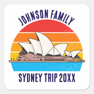 Activiteiten in de omgeving van Sydney Australia T Vierkante Sticker