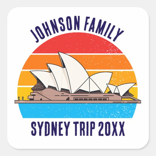 Activiteiten in de omgeving van Sydney Australia T Vierkante Sticker (Voorkant)