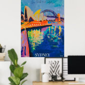 Activiteiten in de omgeving van Sydney Opera House Poster (Thuiskantoor)