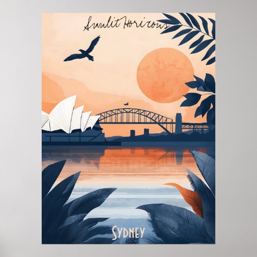 Activiteiten in de omgeving van Sydney Sunset - Op Poster (Voorkant)