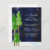 Activiteiten in de omgeving van Tall Winter Trees  Uitnodiging Briefkaart (Voorkant / Achterkant)