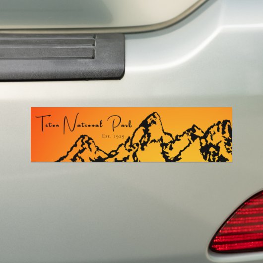 Activiteiten in de omgeving van Teton National Par Bumpersticker (Op auto)