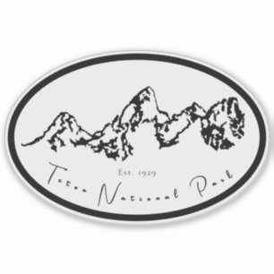 Activiteiten in de omgeving van Teton National Par Sticker