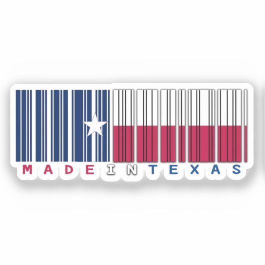 Activiteiten in de omgeving van Texas Barcode Flag Sticker (Voorkant)