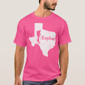 Activiteiten in de omgeving van Texas State Map Mo T-shirt (Voorkant)