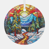 Activiteiten in de omgeving van The Adirondacks NY Glas Ornament (Voorkant)