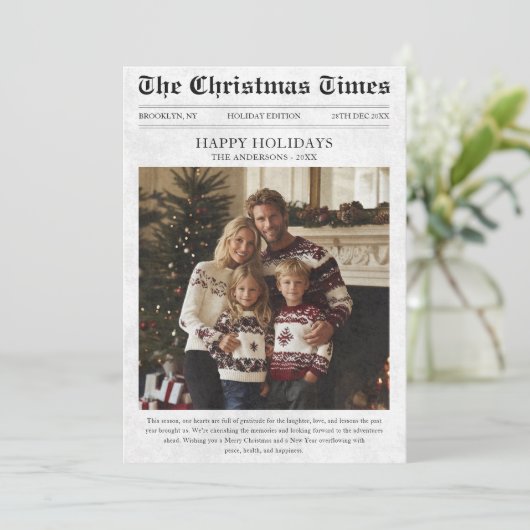 Activiteiten in de omgeving van The Christmas Time Feestdagenkaart (Staand voorkant)