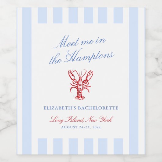 Activiteiten in de omgeving van The Hamptons Bache Wijn Etiket (Enkel label)