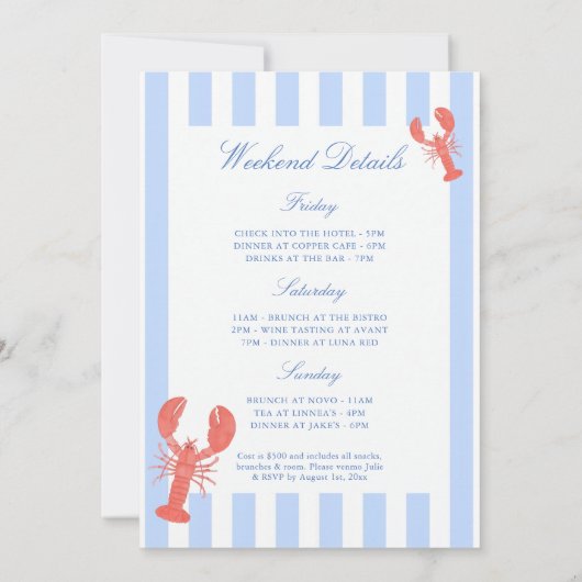 Activiteiten in de omgeving van The Hamptons Lobst Kaart (Achterkant)