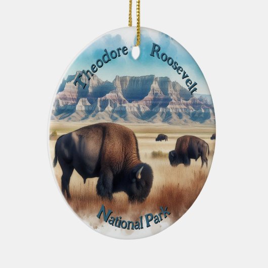 Activiteiten in de omgeving van Theodore Roosevelt Keramisch Ornament (Rechts)