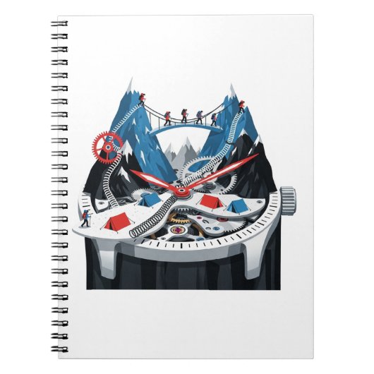 Activiteiten in de omgeving van Time Mountain Cloc Notitieboek (Voorkant)