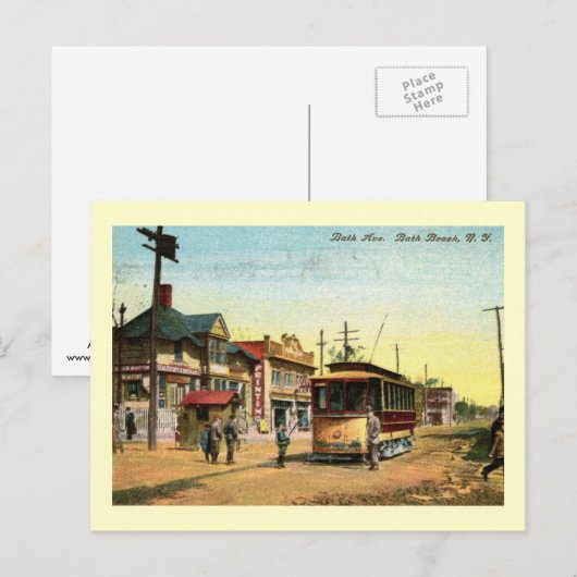 Activiteiten in de omgeving van Trolley Station, B Briefkaart (Voorkant / Achterkant)