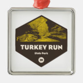 Activiteiten in de omgeving van Turkey Run State P Metalen Ornament (Voorkant)