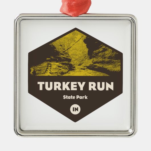 Activiteiten in de omgeving van Turkey Run State P Metalen Ornament (Voorkant)