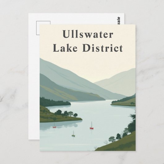 Activiteiten in de omgeving van Ullswater, Lake Di Briefkaart (Voorkant / Achterkant)