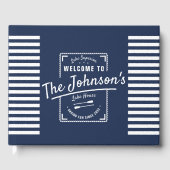 Activiteiten in de omgeving van Unieke Navy Stripe Gastenboek (Voorkant)