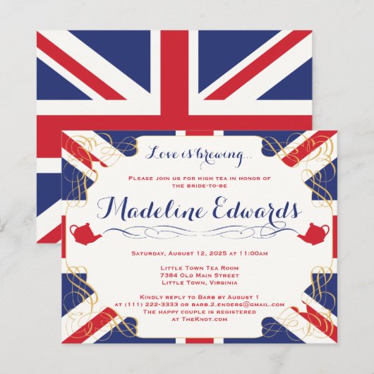 Activiteiten in de omgeving van Union Jack British Kaart (Voorkant / Achterkant)