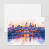 Activiteiten in de omgeving van US Capitol Washing Feestdagenkaart (Voorkant / Achterkant)