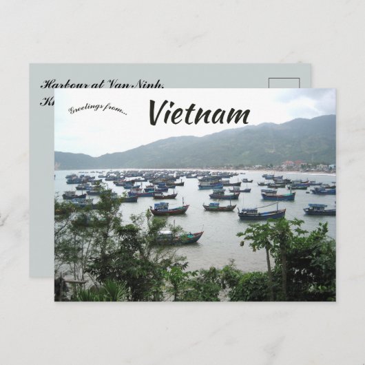 Activiteiten in de omgeving van Vạn Ninh Khanh Hoa Briefkaart (Voorkant / Achterkant)