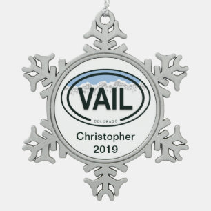 Activiteiten in de omgeving van Vail Colorado Rock Tin Sneeuwvlok Ornament