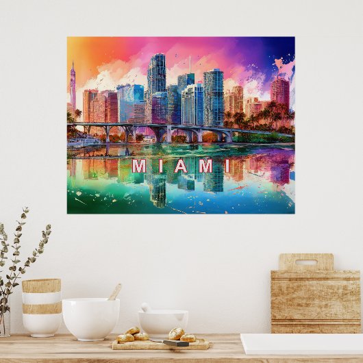 Activiteiten in de omgeving van Vibrant Miami Abst Poster (Keuken)